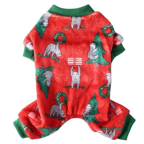 JIALIU Hundepyjamas Winterhundekleidung Drucken Warme Overalls Mantel Für Kleine Hunde Hündchen Katze Chihuahua Pommersche Kleidung Overalls von JIALIU