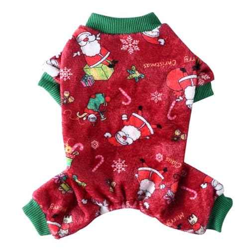 JIALIU Hundepyjamas Winterhundekleidung Drucken Warme Overalls Mantel Für Kleine Hunde Hündchen Katze Chihuahua Pommersche Kleidung Overalls von JIALIU