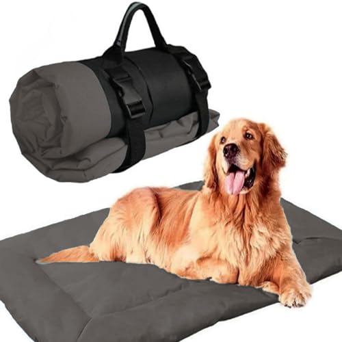 JIAMIAN Hundedecke für Unterwegs, Hundedecke für Faltbar, Hundedecke Wasserdicht, Orthopädisches Hundebett, Hundebett Outdoor, Hundebett Grosse Hunde, (Braun) von JIAMIAN