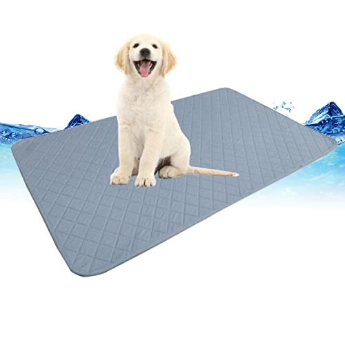 JIANNI Hunde-PIPI-Pad – Sommer-Haustier-Kühlmatte, Wiederverwendbar, Waschbar, rutschfest, Welpen-Trainingspads, Matratzenkisten-Pad Für Boden, Sofa, Autositz (X-Large,Blue) von JIANNI