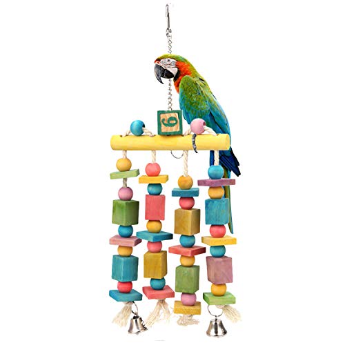 JIAWEIIY Farbiges Kauspielzeug für Papageien, Vogel, Aras, zum Aufhängen, Suzuki-Spielzeug, Schaukelspielzeug, Papageien, Kauspielzeug für Vögel von JIAWEIIY
