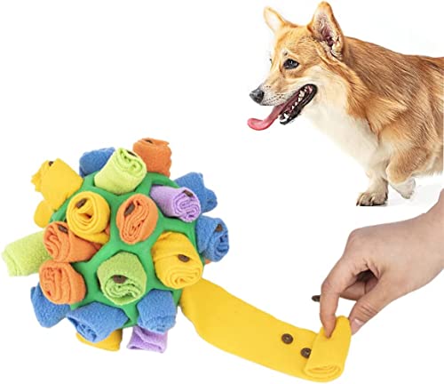 JIAWEIIY Interaktiver Hundespielzeugball, Kauspielzeug für Hunde, Futtermatte, Schnüffelball für Hunde, natürliche Futtersuche, Stimulationsspielzeug für kleine, mittelgroße Haustiere (B) (B) von JIAWEIIY