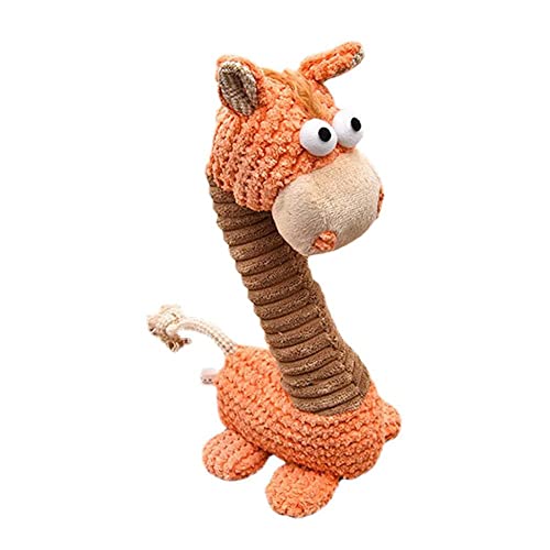 JIAWEIIY Quietschendes Hundespielzeug, Giraffe, Hundespielzeug, quietschend, Plüsch, Hundespielzeug, für aggressive Kauer, große Rassen (B) von JIAWEIIY