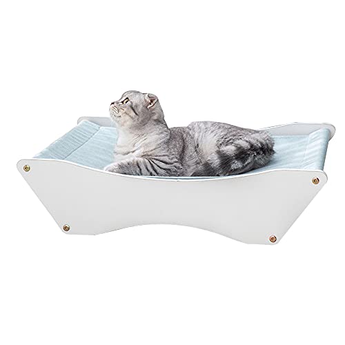 JIAYING Hundebetten Hundebetten Katzenbetten Holz Haustier Bett Hunde Hund Zwinger, Haustier Durable Holzmöbel Durable Pet Cot Lounge, Für Mittel- Und Kleine Hunde Bis Zu 10 Kg / 22 Lbs(Color:Blau) von JIAYING