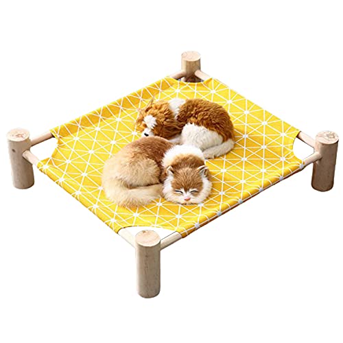 JIAYING Hundebetten Hundebetten Katzenbetten Holz Haustier Bett Langlebige Haustierbett-lounge, Hundeplattform Bettstand Haustier Dauerhaft Holzmöbel, Für sommer- Und Außenbereich, Mehrere (Color:EIN) von JIAYING