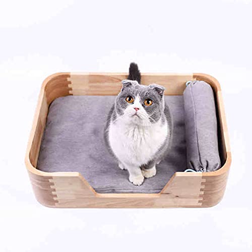 JIAYING Hundebetten Katze Betten Hundebetten Haustierbett, Haustier Dauerhaft Holzmöbel Massivholz-katzen-bett-komfort-kennel, Super Komfortable Gemütliche Dauerhafte Und Robuste, Für Familien-haustie von JIAYING