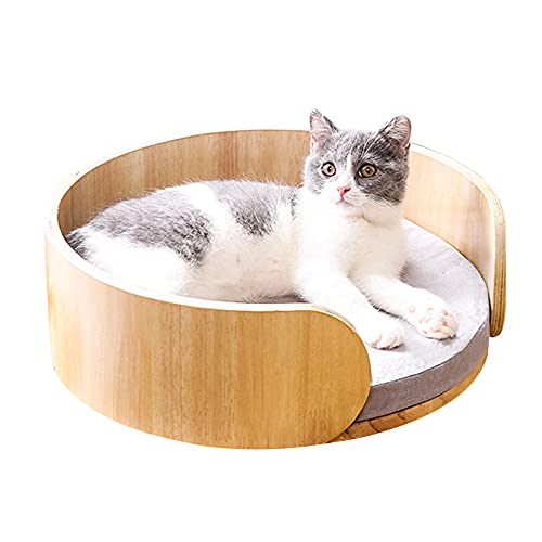 JIAYING Hundebetten Katze Betten Hundebetten Haustierbettbettraum Lounge Durable Haustierbett-Lounge, Massivholz-Katzen-Bett Weichkomfort-Kennel, Exquisit Und Langlebig, Zum Indoor-außenbereich von JIAYING