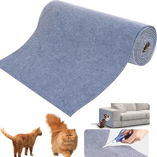 JIAZHOUHB Kratzmatte Katze,Cathpetic Kratzmatte Selbstkleben, Katzen kratzmatte, kratzmatte Katze Sofa, katzenkratzwand, DIY Climbing Cat Scratcher - Kommt mit 10 Sofas(Size:30 * 100CM,Color:Blau) von JIAZHOUHB