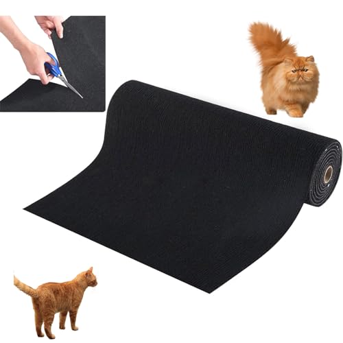 JIAZHOUHB Kratzmatte Katze,Cathpetic Kratzmatte Selbstkleben, Katzen kratzmatte, kratzmatte Katze Sofa, katzenkratzwand, DIY Climbing Cat Scratcher - Kommt mit 10 Sofas(Size:30 * 100CM,Color:Schwarz) von JIAZHOUHB