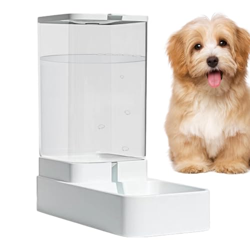 JIEBWCHA Automatisches Futter Und Tränkeset Für Haustiere, Automatischer Hundefutterspender, 2 In 1 Wasserspender Für Katzenfutter, Haustiernapf Mit Automatischer Schwerkraft Wasserabgabe von JIEBWCHA