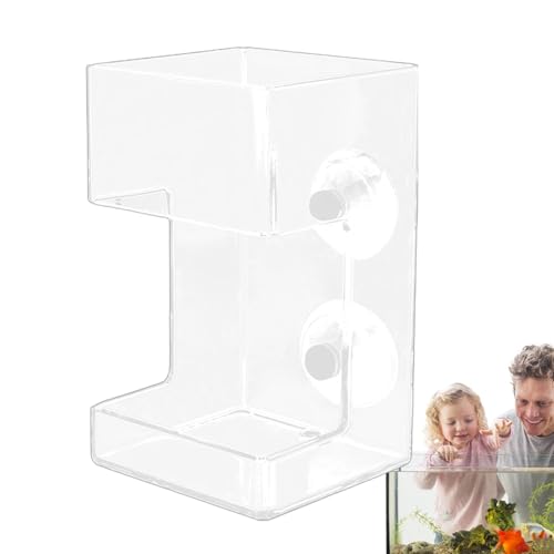 JIEBWCHA Garnelen-Futterrohr, Saugnapf Betta Feeder Futterspender, Garnelen-Futterrohr Transparente Aquarium, Fischfutter Rohr Automatischer Fischfutterspender Für Aquarien, 2pcs von JIEBWCHA