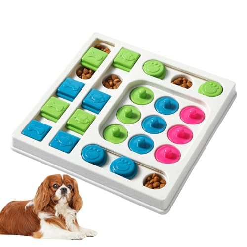 JIEBWCHA Langsamer Futterspender für Hunde – Hundespielzeug | waschbares Leckerli-Puzzle für langsames Füttern, Haustier-Hirn-geistige Stimulationsspiele von JIEBWCHA