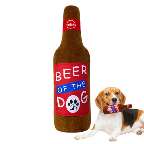 JIEBWCHA Plüschspielzeug für Aggressive, plüschige, quietschende Hundespielzeug | Ausgestopfte Bierflasche Quietschplätze - Hundequietfer interaktive Spiele, Anreicherung von Haustiervorräten für JIEBWCHA Plüschspielzeug für Aggressive, plüschige, quietschende Hundespielzeug | Ausgestopfte Bierflasche Quietschplätze - Hundequietfer interaktive Spiele, Anreicherung von Haustiervorräten für von JIEBWCHA