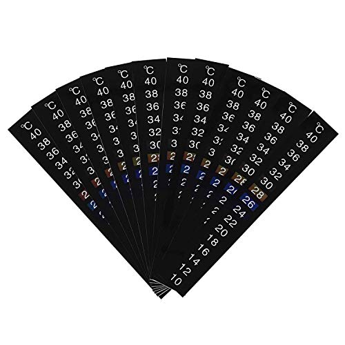 JILLIAN 12 StüCke Tragbares Aquarium Aquarium Aufklebbarer Thermograph Temperatur Messung Celsius Thermometer Aufkleber von JILLIAN