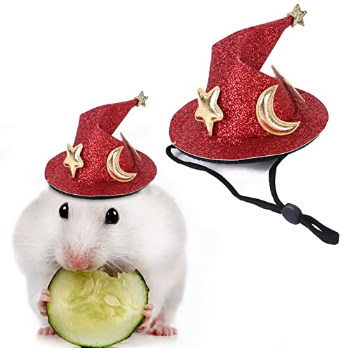 Halloween-Hamsterhut, Halloween-Hexenhut für Hamster, Hamster-Hexenhut, Halloween-Haustier-Kostüm, Outfit für Schlange, Hamster, Meerschweinchen von JINGAN