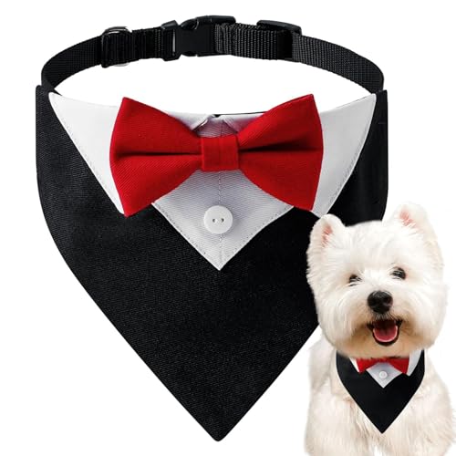 Hundehalsband für Hochzeit, , Fliege, Halsband für Hunde, atmungsaktiv, , verstellbares Halstuch für Hochzeiten, Partys, Geburtstage von JINGAN