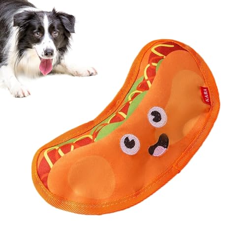 Hamburger-Hundespielzeug, quietschendes Hamburger-Spielzeug für Haustiere | Weiche Molarenspielzeuge - Food Design Hamburgerförmiges, quietschendes, bissfestes Zahnreinigungsgerät für Hunde und von JINGAN