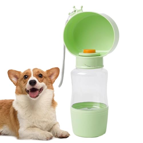 JINGAN Hundewasserflasche | 400 ml geruchlose Hunde-Trinkflaschen für unterwegs - Outdoor-Futterspender für Reisen, Spaziergänge, Picknicken, Camping, Wandern von JINGAN