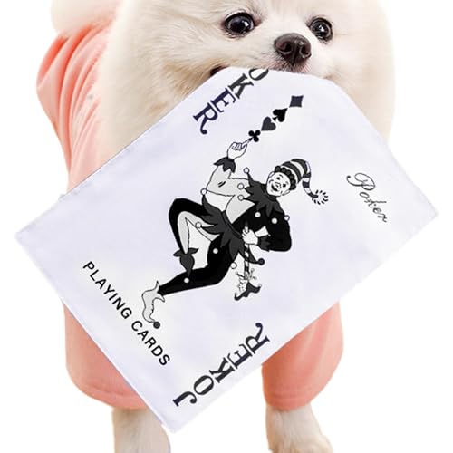 JINGAN Kauspielzeug für Hunde, Quietschspielzeug für Hunde, Rattle Sound Kitten Teething Chew Pokerkarten, Quietschendes, knisterndes Papierrassel-Hundespielzeug für Hunde und Katzen von JINGAN