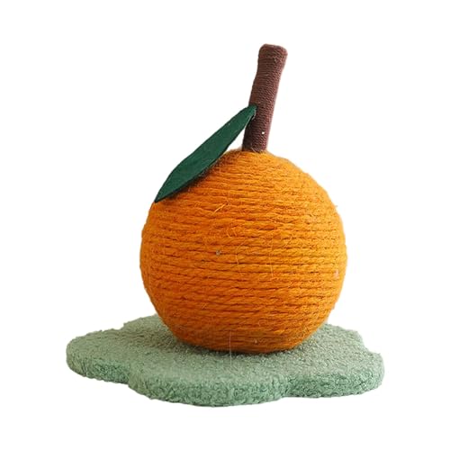 JINGAN Sisalball Katzenspielzeug, Orange Form Indoor Katzen Spielzeug, Katzenball Spielzeug, Katze Schleifen Klauenball, Katzenspielzeug, Sisal Kratzball gegen Langeweile für Katzen von JINGAN