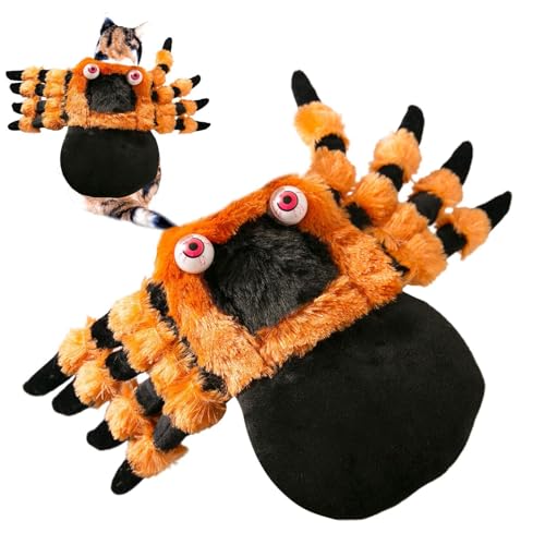 Spinnenkostüm für Hunde,Halloween-Haustierkostüm | Lustige Cosplay-Outfits, Spinnen-Kostüm-Requisiten | Gruseliges Halloween-Kleidungszubehör für kleine bis mittelgroße Hunde, Katzen, Hasen und Kätzch von JINGAN