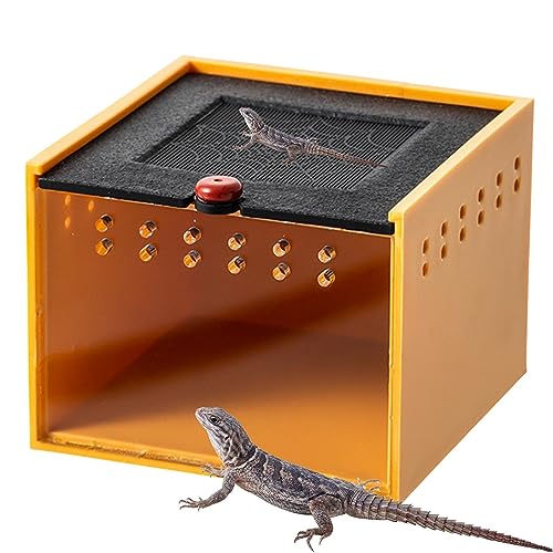 Transparente Reptilienbox – Schildkröten-Lebensraum – Eidechsen-Käfig, Reptilien-Terrarium und Gehege, Haustiergehege, tragbarer Tier-Habitat-Käfig, Reptilien-Futter-Acrylbox für Spinne von JINGAN