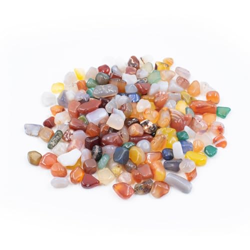 JINGHANGER 400g Natural Decorative Polished Mixed Pebbles Dekorative Steine für Pflanzgefäße Vasen Pflanzen Garten Landschaftsbau Sukkulenten 1-2cm von JINGHANGER