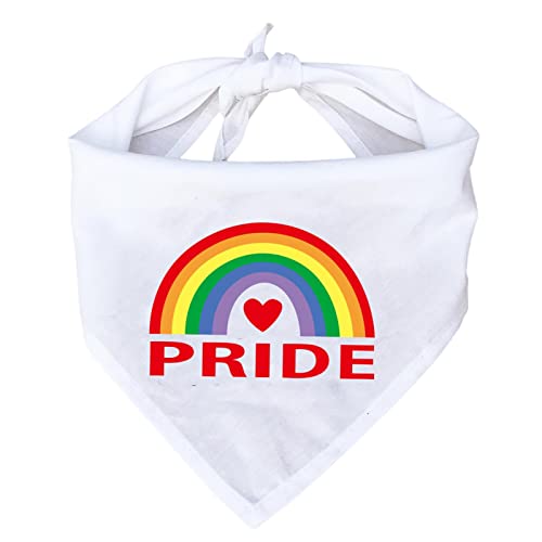 Hunde-Lätzchen, Regenbogen-Bandanas, Lätzchen für Hunde, atmungsaktiv, dreieckig, für kleine, mittelgroße und große Hunde, wendbar, dreieckig, Geschenk für Hundeliebhaber Jingling von JINGLING