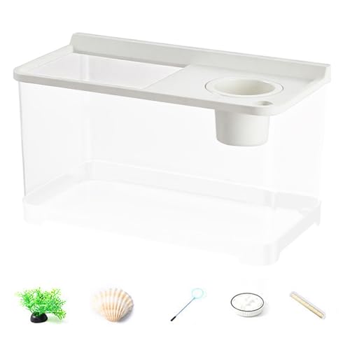 JINGLING Aquarium für Betta mit 3 bunten Lichtern – Aquarium, hohe Transparenz, 360 ° Transparenz, für Büro, Tisch, Schlafzimmer, Wohnzimmer, Eingangsbereich, Dekoration JINGLING Aquarium für Betta mit 3 bunten Lichtern – Aquarium, hohe Transparenz, 360 ° Transparenz, für Büro, Tisch, Schlafzimmer, Wohnzimmer, Eingangsbereich, Dekoration von JINGLING