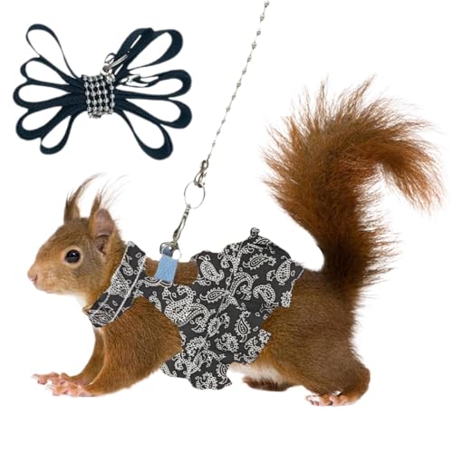 JINGLING Gurtweste für kleine Tier, Eichhörnchengurt und Traktionsseil - Verstellbarer Gurtgabeless für Chinchilla - Fashion Chic Small Animal Walking Weste Seil zum Gehen, Reisen von JINGLING