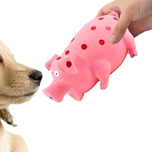 JINGLING Hundespielzeug | Niedliches quietschendes Latex-Hundespielzeug Hundekauspielzeug,Langlebiges und süßes grunzendes Schwein-Hundespielzeug, lustig klingendes Haustier-Squeeze-Spielzeug von JINGLING