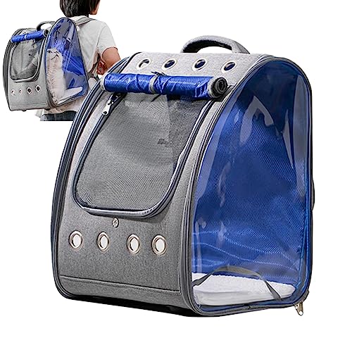 JINGLING Katzen-Rucksack-Blase - Hundetragerucksäcke - Haustier-Ausflugstasche, transparentes Kabinendesign mit Tragegriff und 8-Loch-Belüftung. Spielen und Reisen Sie mit Ihrem stilvollen Rucksack von JINGLING