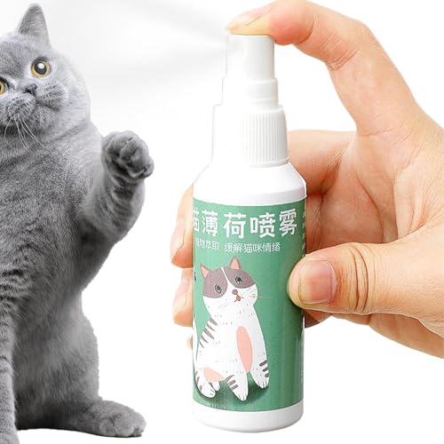 JINGLING Katzenminze-Sprühnebel,Katzenminze-Spray für Katzen - Natürliches, transparentes Katzen- und Kätzchen-Verhaltensspray - Von Katzen- und Katzenliebhabern zugelassene Katzenminze, sicher und von JINGLING