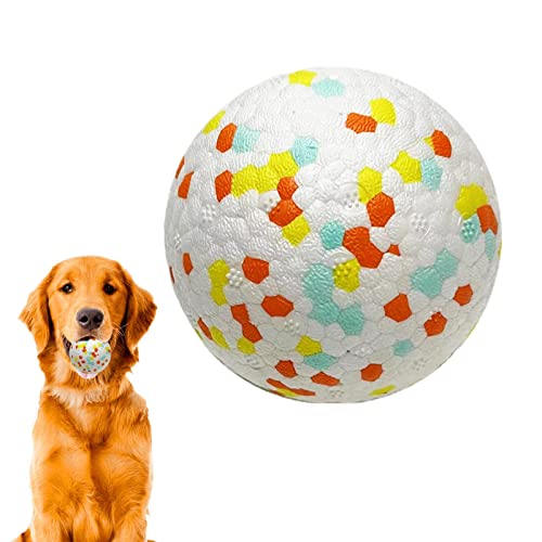 JINGLING Kauball für Hunde, Hüpfender Apportierball für Welpen, Trainingsball zum Apportieren für Hunde, leicht und schwimmend, Beißspielzeug, Kauballspielzeug, interaktives Spielspielzeug von JINGLING