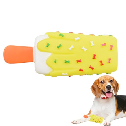 JINGLING Kauspielzeug für Welpen, Kauspielzeug für Hunde | Donut-Welpen-Stimmspielzeug,Quietschspielzeug für Hunde zum Kauen, Kauspielzeug für Welpen in Lebensmittelform, interaktives Hundespielzeug von JINGLING