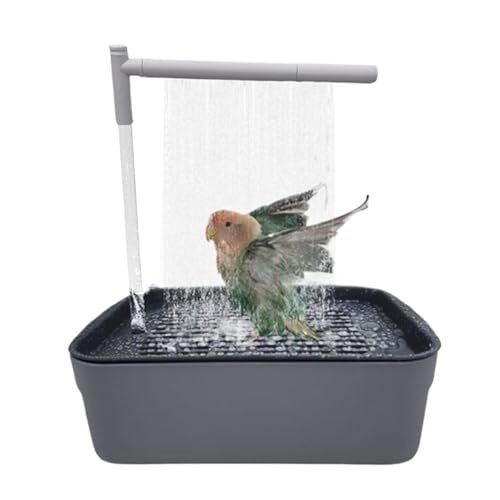 JINGLING Papageienbad, Automatische Vogelbad-Dusche Für Innenbereich, Ruhiges Badezubehör Station Für Finken Nymphensittiche Graupapageien JINGLING Papageienbad, Automatische Vogelbad-Dusche Für Innenbereich, Ruhiges Badezubehör Station Für Finken Nymphensittiche Graupapageien von JINGLING