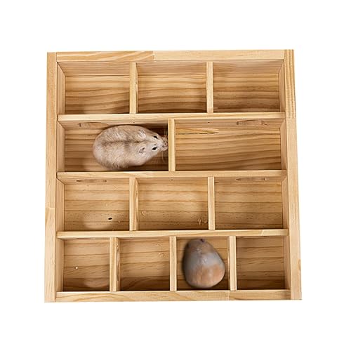 JINGLING Rennmaus-Hamster-Labyrinth-Spielzeug, Hamster-Spielspielzeug-Labyrinth | Zwerghamster-Spielspielzeug | Lustiges Maus-Spielzeug aus Holz, Hamster-Spielzeug, Rennmaus-Labyrinth, kleine von JINGLING