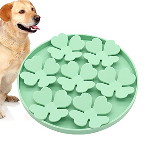 JINGLING Silikon-Hundefuttermatte mit Saugnapf | Futternapf für langsames Fressen mit starkem Saugnapf – erhöhtes Blumendesign, Hunde-Puzzle-Futterspender zur Linderung von Langeweile, Nass- oder von JINGLING