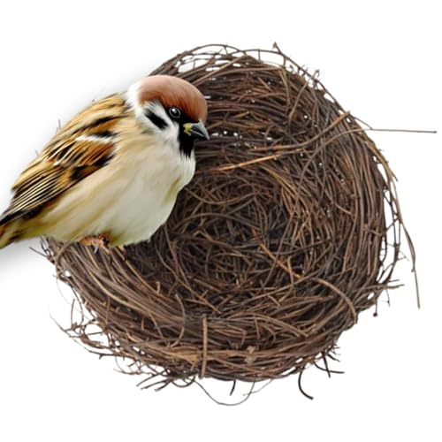 JINGLING Vogelnest, Vogelnest für Käfig | Handgefertigter gewebter Vogelkäfig | Lukenhauskäfig, Laichnest, Papageiennest für Taube, Papagei, Kaninchen, Hamster von JINGLING