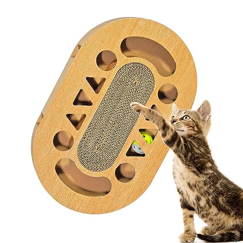 Katzenkratzbrett,Spielbox aus Wellpappe für Wohnungskatzen - Kratzbaum, Wellpappe, Spielbox mit Mehreren Formen, um Katzen gesund zu halten Jingling von JINGLING