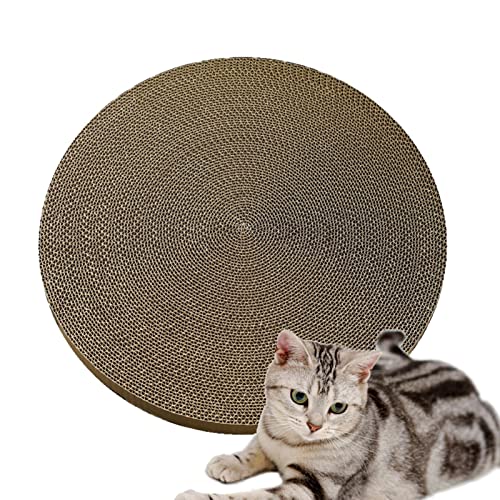 Kratzmatte für Katzen, rund, mehrstufig, natürliches Sisal, interaktives Katzenspielzeug mit lustigem Jojo, Trainingsspielzeug zum Kratzen Jingling von JINGLING