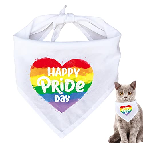 Rainbow Scarves Lätzchen für Hunde | Regenbogen Dreieck Reversible Bandana | Atmungsaktives Dreieckstuch für kleine, mittelgroße und große Hunde, wendbares Dreiecks-Hunde-Lätzchen, Geschenk für von JINGLING