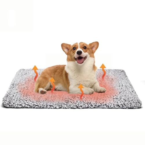 JINGTOPS Wärmedecke für Hunde,Selbstheizende Decke für Katzen Hunde, Katzenbett, Waschbar Hundedecke, Katzenhaus Outdoor,Haustiere Wärmematte Winter (60x45cm) von JINGTOPS