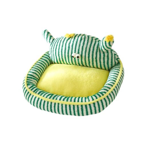 JINMUXUAN Haustier-Schlafsofa, Katzenbett für Hauskatzen, rutschfeste Unterseite, Streifendesign, weiche, Bequeme Haustierbettmöbel, kleines Hundebett Beauty Comes von JINMUXUAN