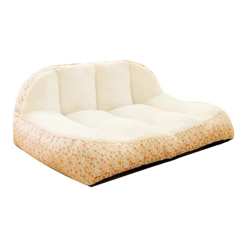 JINMUXUAN Hunde-Sofabett, Haustier-Couchbett, Heimdekoration, beruhigende, ruhende Katzen im Innenbereich, weiche Kleintiere, bequemes Katzen-Sofabett, warmes Nest, 50 x 35 cm Beauty Comes von JINMUXUAN