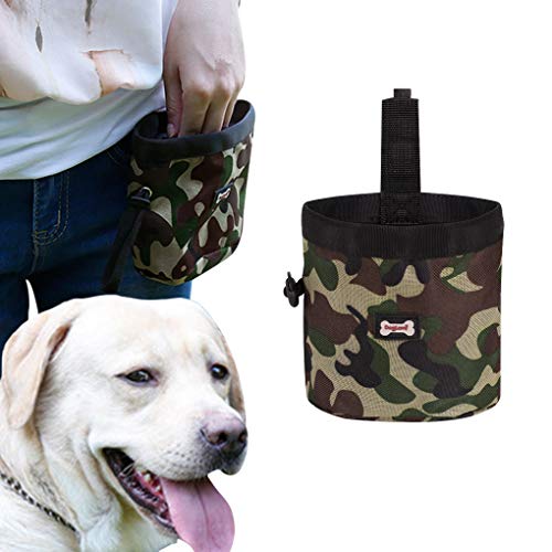 JINTN Futterbeutel für Hunde Tragbare Dog Snack Tasche Abnehmbare Hundetraining Treat Pouch Hund Leckerli Beutel Haustiere Outdoor Snack Aufbewahrungstasche mit verstellbarem Bund von JINTN