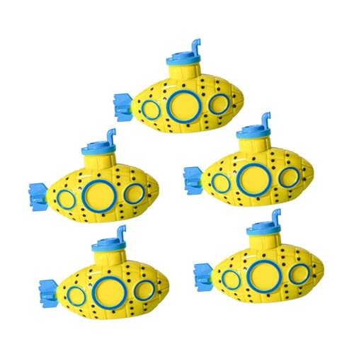 JISADER 5 Stück Mini-Aquarium-Ornament, Kinderspielzeug, 5,1 x 3,3 cm, Gelb von JISADER