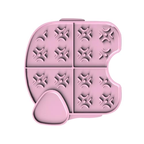 JISADER Dog Slow Feeder Matte für Hunde und Katzen Cat Slow Feeder Puppy Feeder Pad Hundenapf Matte für Futter, ROSA von JISADER