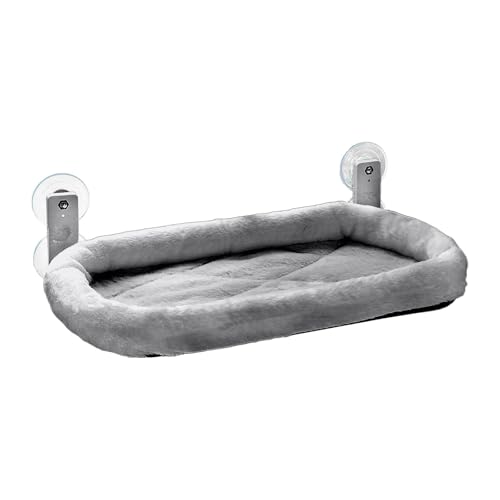 JISADER Faltbare Katzen Fenstersitz Hängematte für Katzen Im Innenbereich, Katzen Fensterbett, Katzenbett Zum Nickerchen, Grau 30x52cm JISADER Faltbare Katzen Fenstersitz Hängematte für Katzen Im Innenbereich, Katzen Fensterbett, Katzenbett Zum Nickerchen, Grau 30x52cm von JISADER