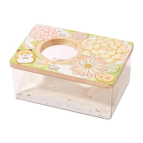 JISADER Hamster-Badetoilette, Haustiertoilette, klare, niedliche Form mit Holzdeckel, Abnehmbarer Buddelsandbehälter, Badewanne für Frettchen, M JISADER Hamster-Badetoilette, Haustiertoilette, klare, niedliche Form mit Holzdeckel, Abnehmbarer Buddelsandbehälter, Badewanne für Frettchen, M von JISADER
